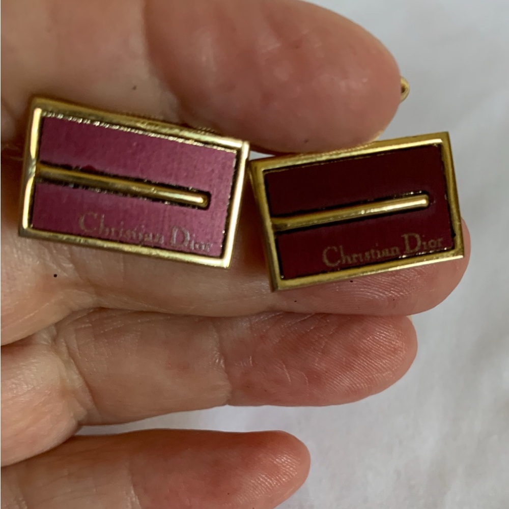 Vintage Christian Dior gold cufflinks